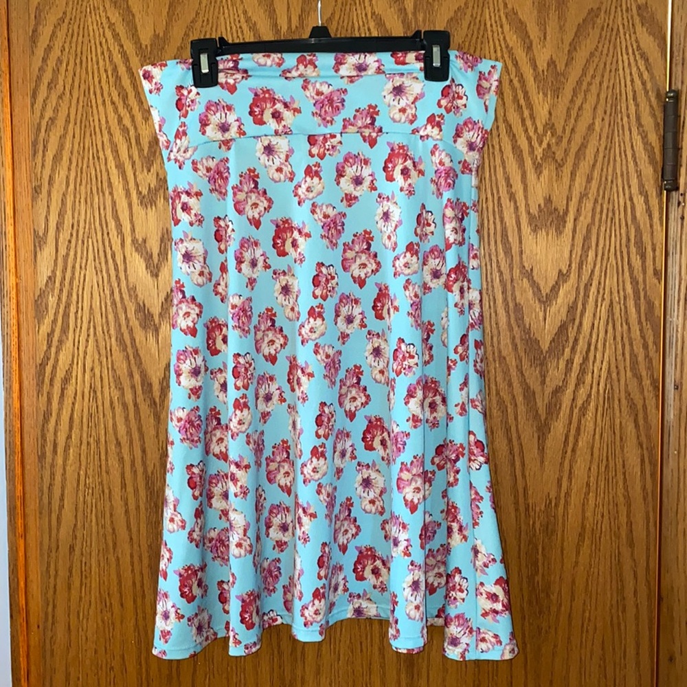 LuLaRoe large azul floral skirt